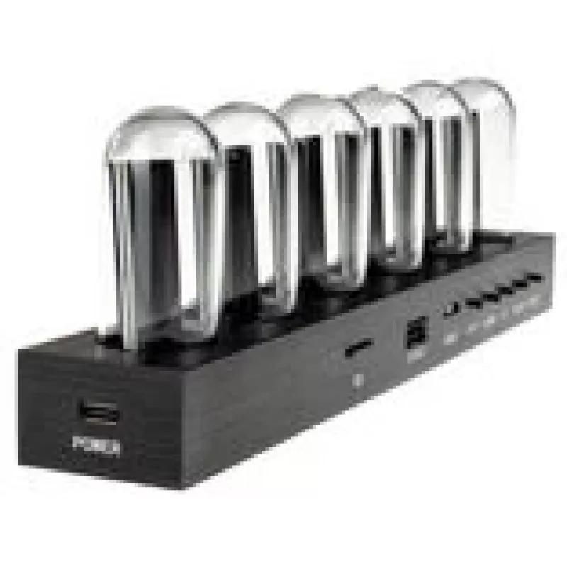 Tafelklok Lamptron DC601 IPS zwart — digitale tafelklok met IPS-display