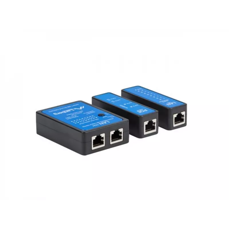 Netwerkkabeltester Lanberg NT-0404 PoE-tester zwart blauw