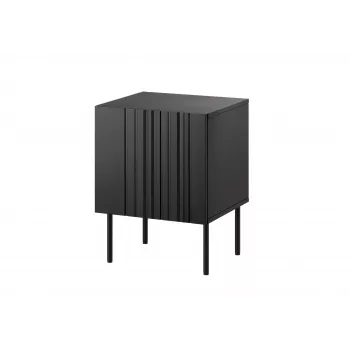 Nachtkastjesset 2 stuks Cama Meble ISLA 44,5×40×59 cm zwart mat MDF/spaanplaat