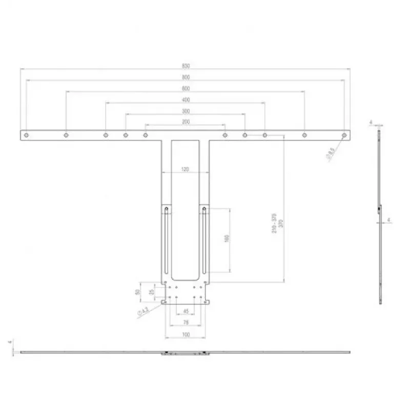 Montagekit Hagor 2287 zwart voor 75-86 inch beeldschermen