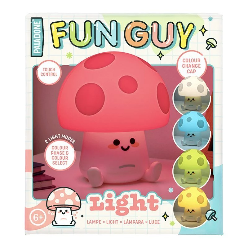 Tafellamp Paladone Fun Guy Mushroom Light – nieuwvormige paddenstoelvormige LED-nachtlamp
