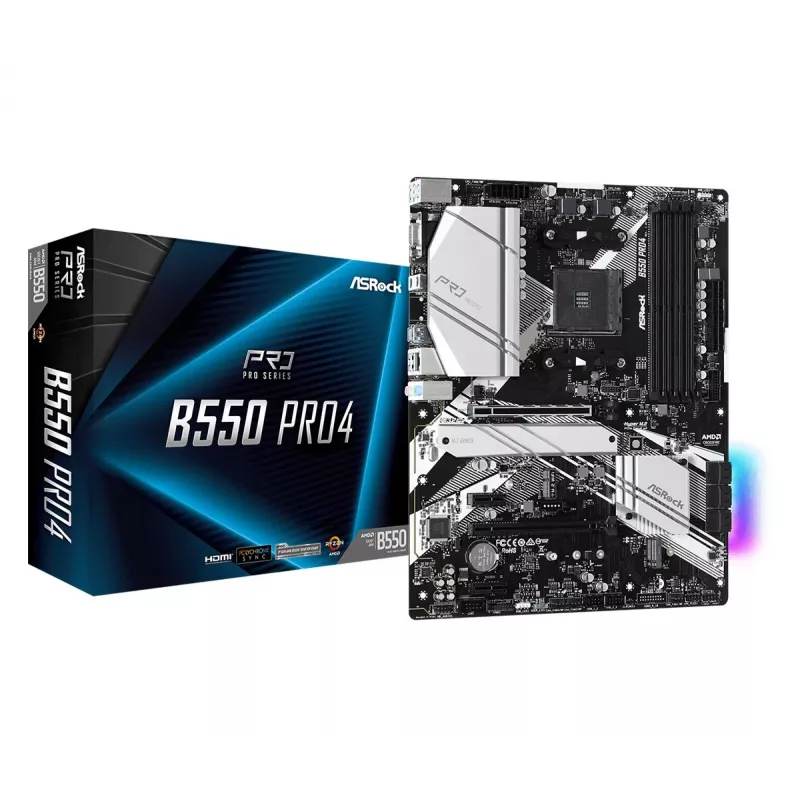 Moederbord ASRock B550 PRO4 AMD B550 Socket AM4 ATX