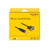 DeLOCK USB 2.0 naar serieel RS-232 adapter 50 cm FTDI zwart