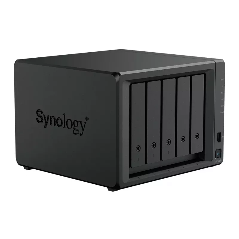 Synology DiskStation DS1525+ NAS/opslagserver Ryzen Embedded V1500B 8 GB DDR4 0 TB zwart