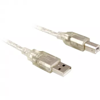 USB-kabel DeLOCK 0,5 m A-B grijs 82057