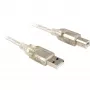 USB-kabel DeLOCK 0,5 m A-B grijs 82057