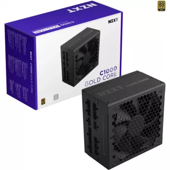 C1000 GOLD CORE, pc-voeding zwart, 1x 12-pin High Power GPU, 3x PCIe, kabelmanagement, 1000 watt