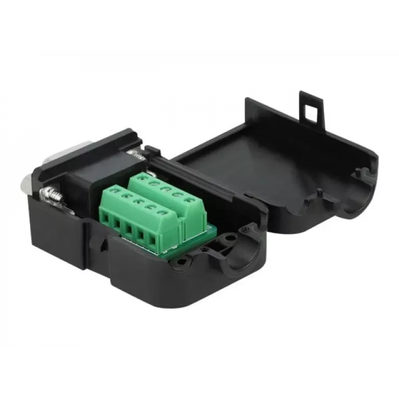 Draadverbinder DeLOCK 66265 Sub-D 9 10-polige klemmenstrook zwart