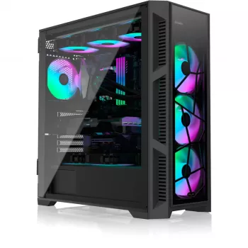 PONOS Ultra, midi tower, pc, zwart, ATX, EATX, micro ATX, Mini-ITX, SPCC, behuizing