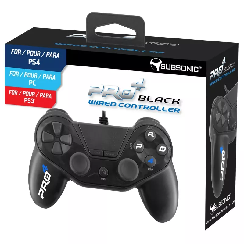 Bedrade gamecontroller SUBSONIC SA5417 voor PS4, zwart