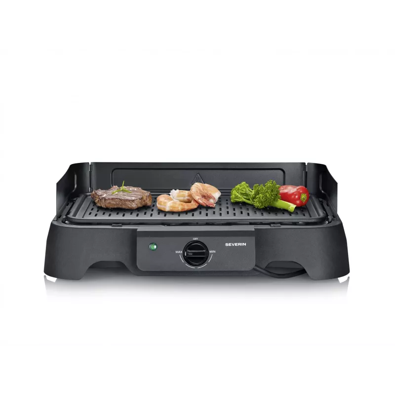 SEVERIN PG 8595 tafel-elektrogrill — 2000 W, rechthoekig grilloppervlak, zwart