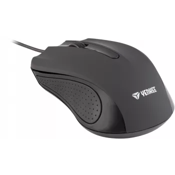 USB-kabelmuis, 3 knoppen, rubberachtig oppervlak, 1000 DPI