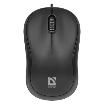 Bedrade optische muis DEFENDER PATCH MS-759 USB Type-A, dubbelhandig, 1000 DPI, zwart