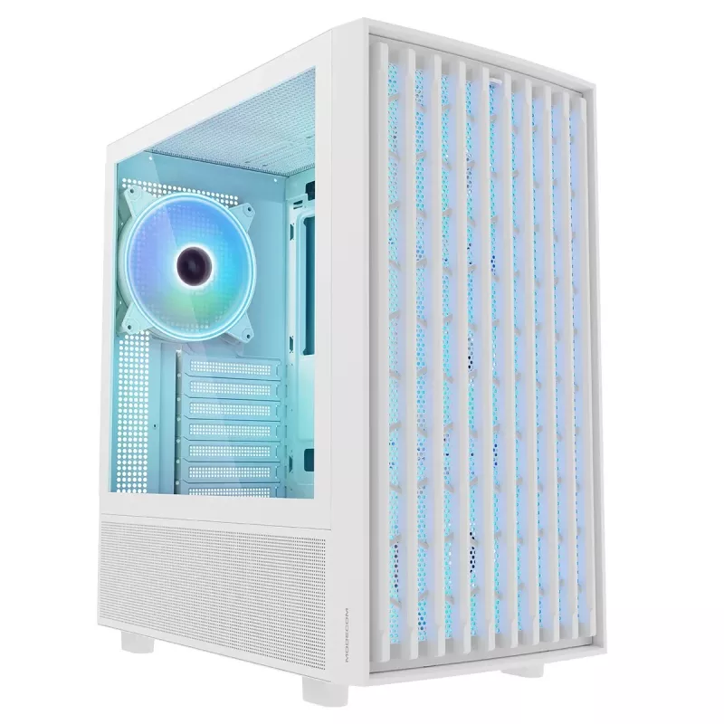 MODECOM BREEZE ARGB Flow MIDI pc-behuizing, ATX, USB 3.0 ×2 + USB-C, wit