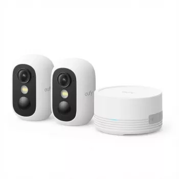 eufy eufyCam C35 - 2-camera-set - netwerkbewakingscamera - buiten, binnen - weerbestendig - kleur (dag/nacht) - 1920 x 1080 - 1080p - audio - draadloos - Wi-Fi - glans