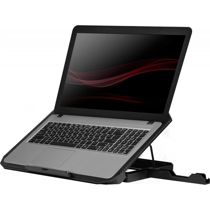 Laptop-koelpad DEFENDER NS-510 met 2 ventilatoren, 2×USB-aansluitingen en RGB-verlichting