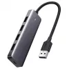 Ugreen hub 4-in-1 USB-C-adapter naar 4× USB 3.0 + USB-C grijs