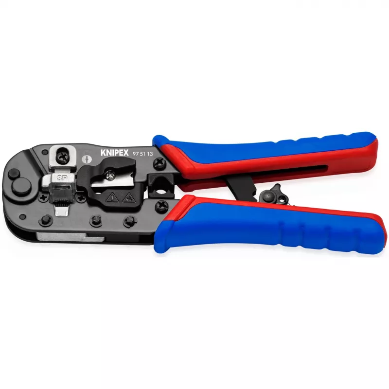 Knipex 97 51 13 kabelkrimptang zwart, blauw, rood