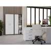 OLIV 2D CLOSED SHELVING UNIT, antraciet/wit SET