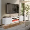 Cama RTV-kast TULA 183x35x37 wit mat + witte schouw