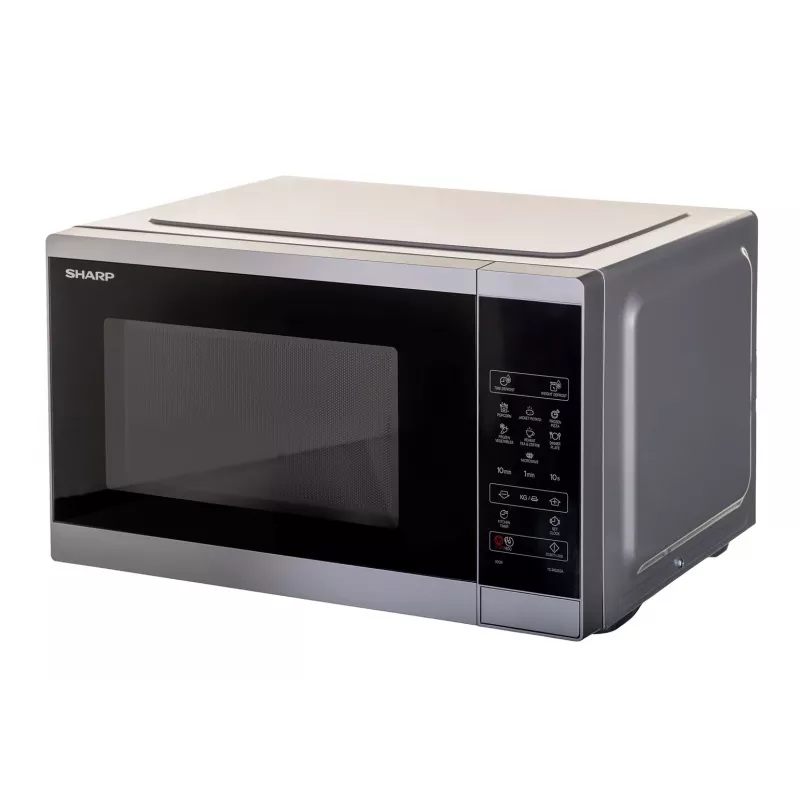 Magnetron Sharp YC-MS252AE-S, werkblad, 900 W, 25 L, 11 vermogensstanden, touchbediening, zilver