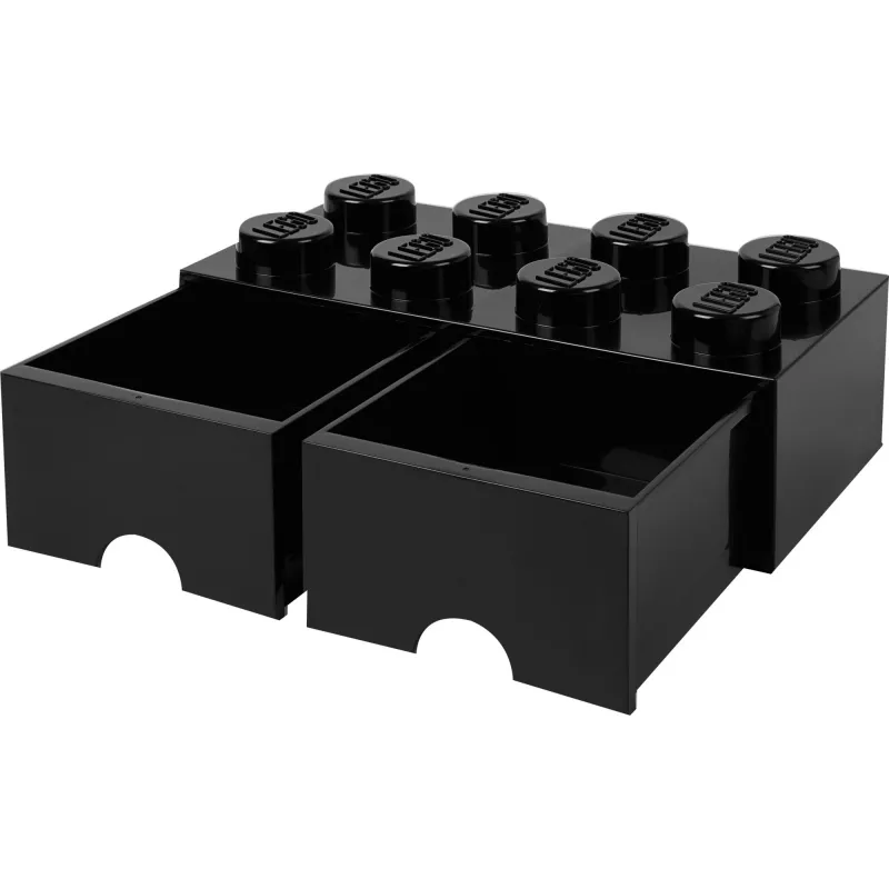 Lade LEGO Room Copenhagen Brick 8 zwart – opbergla voor LEGO stenen