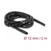 DeLOCK spiraalslang flexibel 2 m x 12 mm zwart polyethyleen
