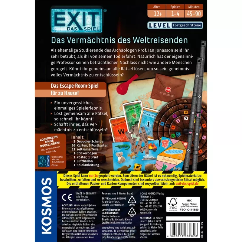 Kosmos EXIT kaartspel reis/avontuur