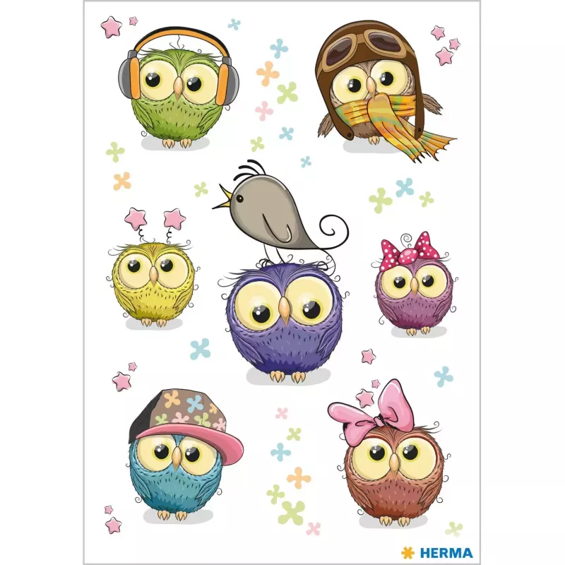 Decoratieve sticker HERMA 15399 veelkleurig vogelpatroon