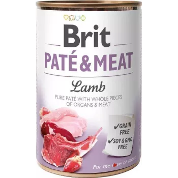 BRIT Paté & Meat met lam – natvoer voor honden – 400 g