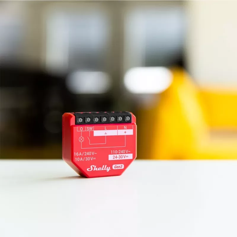 Shelly 1PM Gen3 wifi-/Bluetooth-relais, 16 A, met vermogensmeting