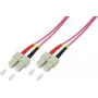 LogiLink - patchkabel - SC multimode (M) naar SC multimode (M) - 1 m - glasvezel - duplex - 50/125 micrometer - OM4 - halogeenvrij - heidepaars