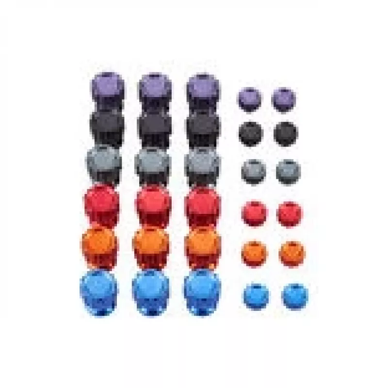 Asetek aluminium knopkleurenset voor Asetek-controller – set van 6 kleuren