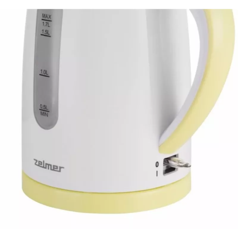 Waterkoker Zelmer 1,7 L 2200 W wit geel