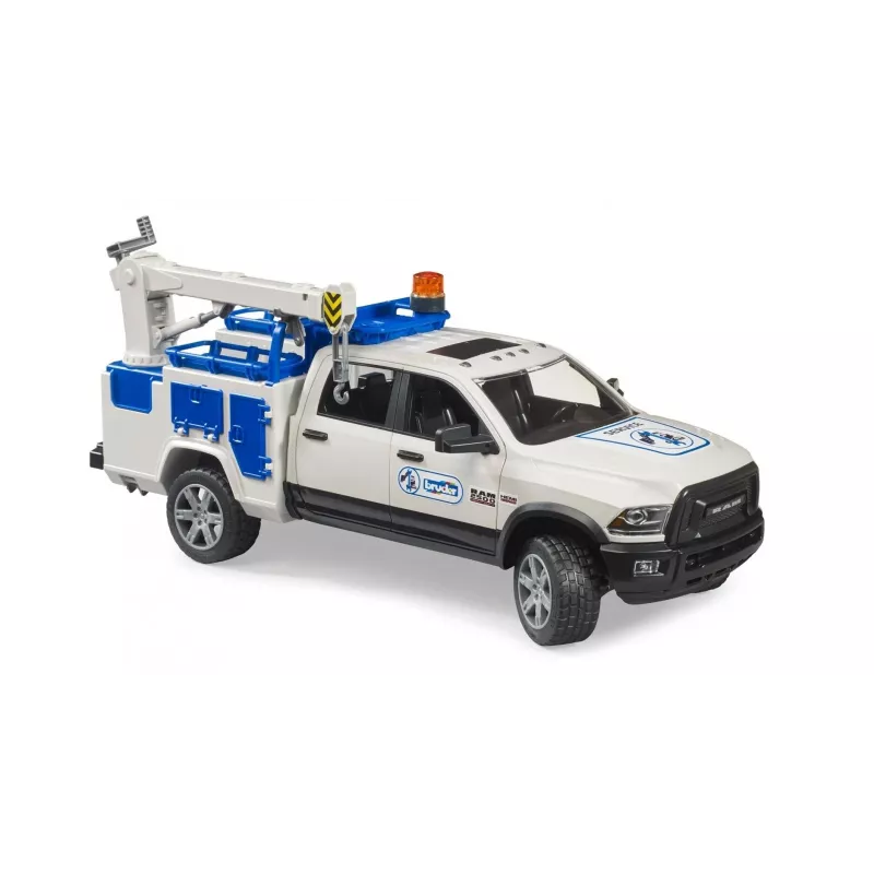 Auto Dodge RAM 2500 Service met zwaailicht en kraan BRUDER 02509