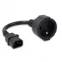 Netadapter QOLTEC IEC 320 C14 naar Franse stekker, 0,15 m kabel