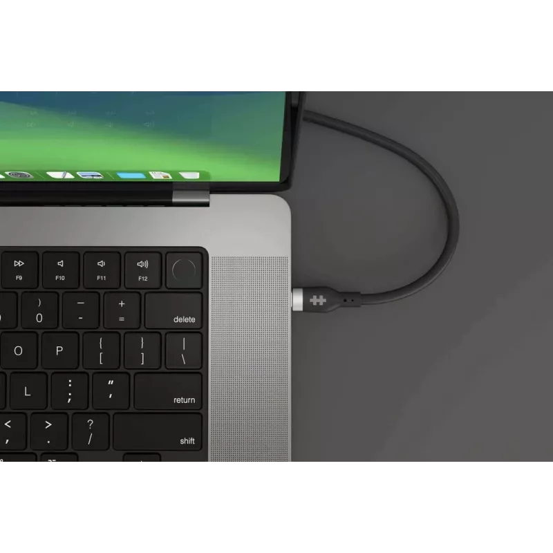 HYPER HyperJuice 240W Siliconen USB-C naar USB-C kabel (1,8m/2m) - Zwart