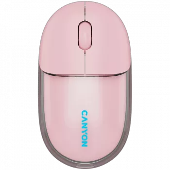CANYON muis OnClick 24 BT/ draadloos transparant/roze