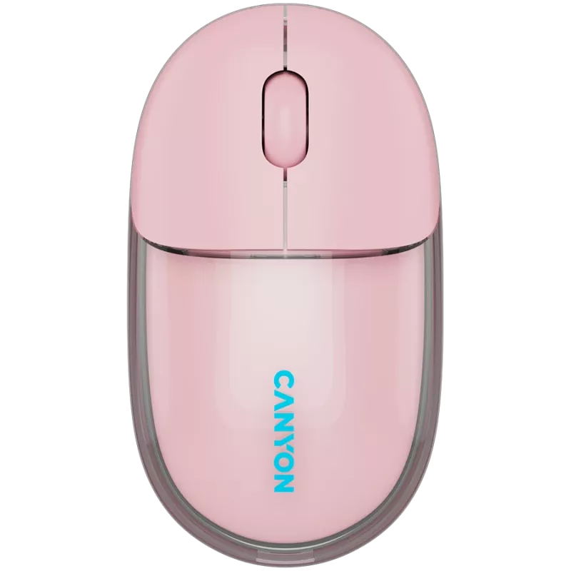 CANYON muis OnClick 24 BT/ draadloos transparant/roze