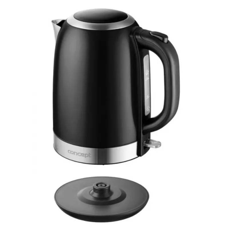 Waterkoker Concept Solution RK3245 — 1,7 l, 2200 W, roestvrij staal, zwart