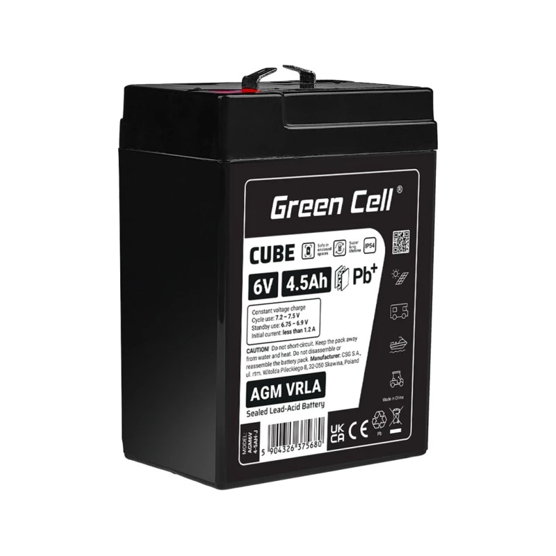 Batterij AGM VRLA 6V 4,5Ah IP54
