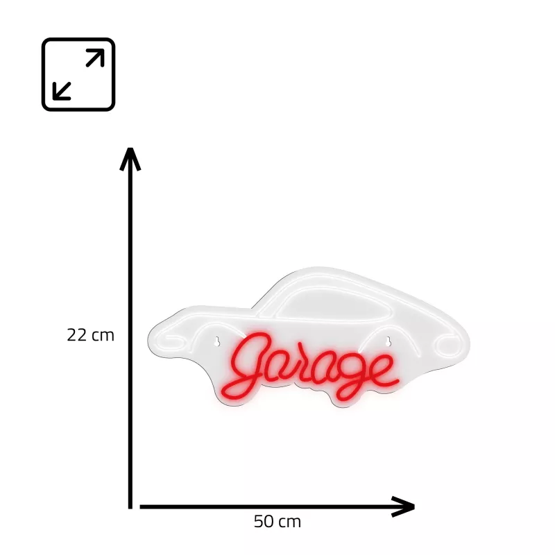 Decoratieve neonlamp MANTA SNL95WH wit-rood — tweekleurige verlichting in neonstijl