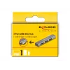 DeLOCK 3-poorts slanke USB-hub USB Type-C 10 Gbps 2 x USB 2.0