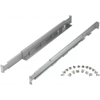 Rack-railkit PowerWalker 10120531 — zilver, breedte 550 mm, hoogte 140 mm, diepte 70 mm, ondersteunt rackdiepte 78–120 cm, gewicht 3,1 kg