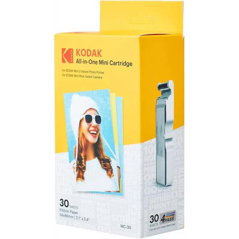 All-in-One mini-cartridge 30 vel, Kodak MC-30 — fotopapiercartridge voor instantprinter, capaciteit 30 vel