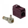 Coaxconnector DELOCK 89716 – FAKRA D stekker, 90° haaks, 13,8 × 21,5 × 9,5 mm