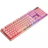 Deltaco GAM-021-RGB-P-DE - volledige grootte (100%) - USB - membraantoetsenbord - QWERTZ - roze