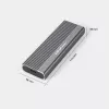 Qoltec behuizing voor M.2 SATA (NGFF) SSD, USB-C