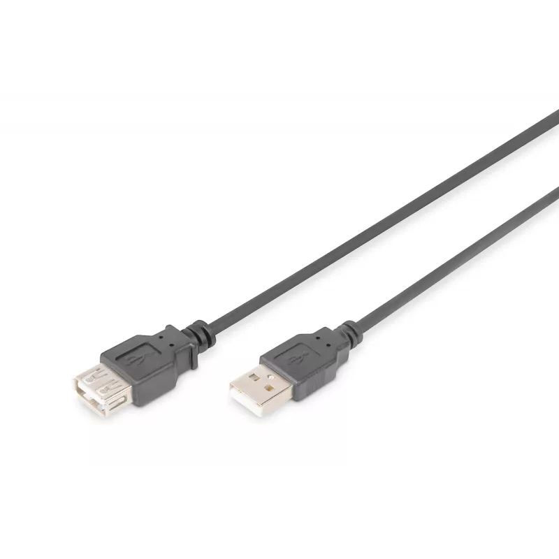 Digitus - USB-verlengkabel - USB Type A, 4-polig (M) - USB Type A, 4-polig (W) - 3,0 m (USB / USB2.0) - zwart (AK-300202-030-S)