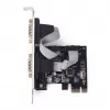 Gembird SPC-22 PCIe seriële kaart, 2x RS-232, low profile, WCH382, 2 Mbps
